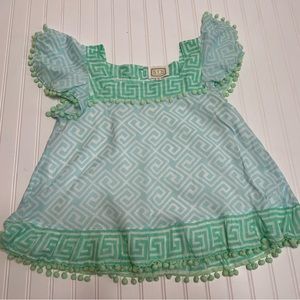 Sail to Sable Green and Blue Blouse